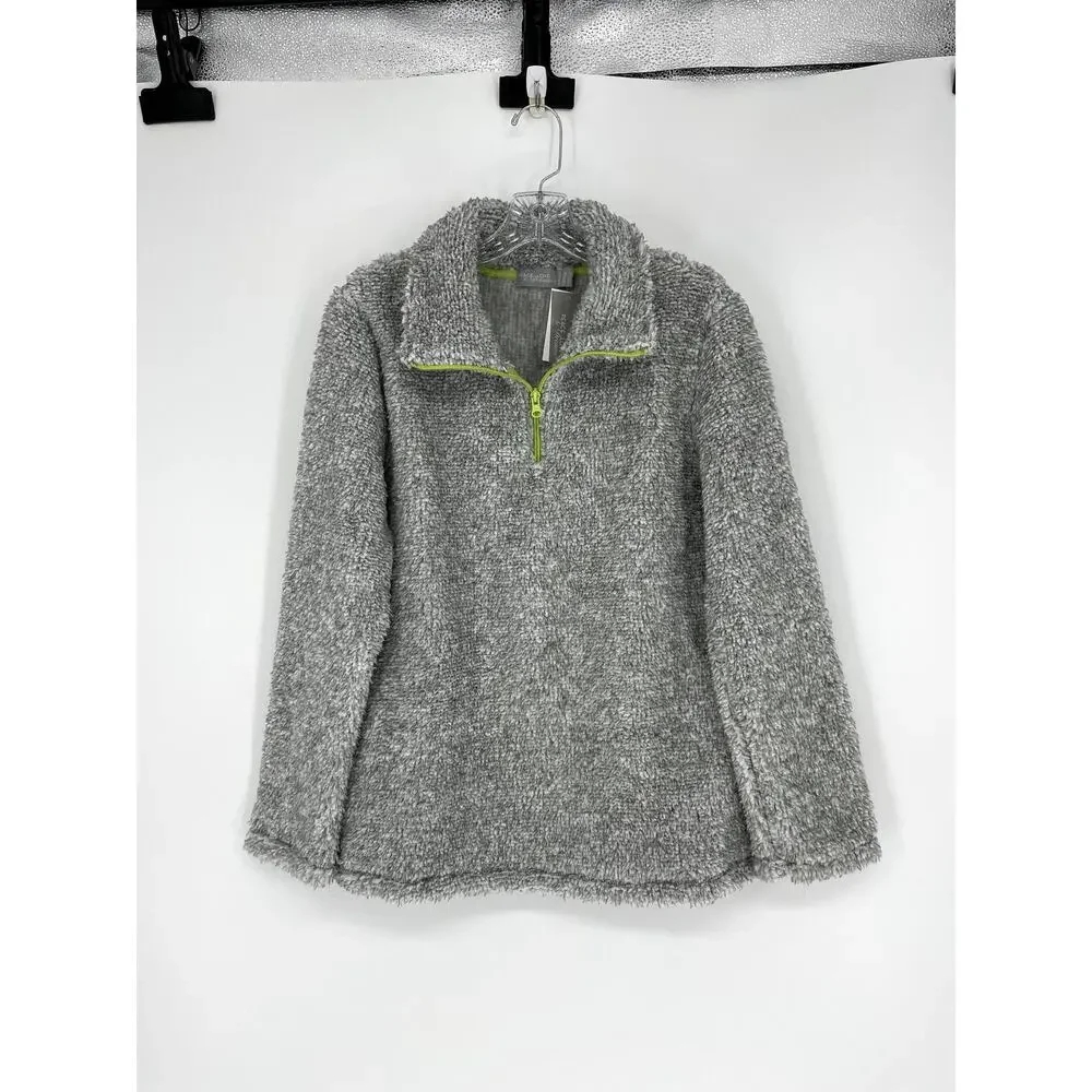Peace Love & Dreams Quarter Zip Soft Fleece Sweater Size Small